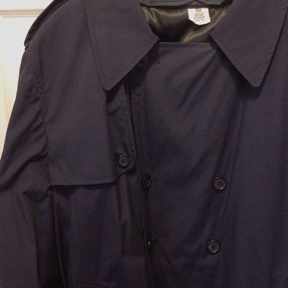VTG Center Mfg. Co Mens US Military Navy Blue All Weather Trench Coat Size 46R - Picture 2 of 15